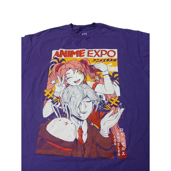 OMOCAT x Anime Expo Los Angeles 2019 Purple T-Shirt XL - Picture 2 of 4